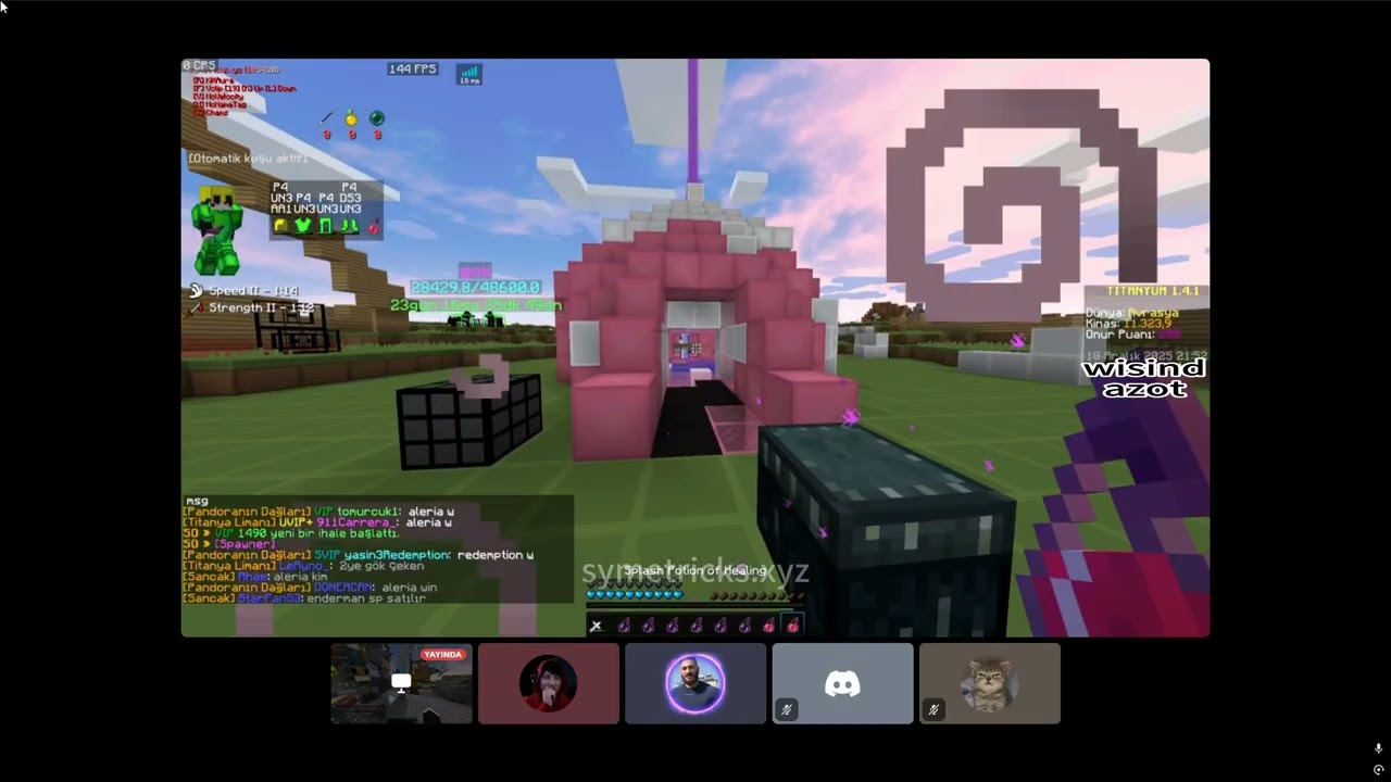 Sonoyuncu Hile symetricks.xyz 10x G&ouml;k Kesme 8 Block KillAura Velocity Vclip