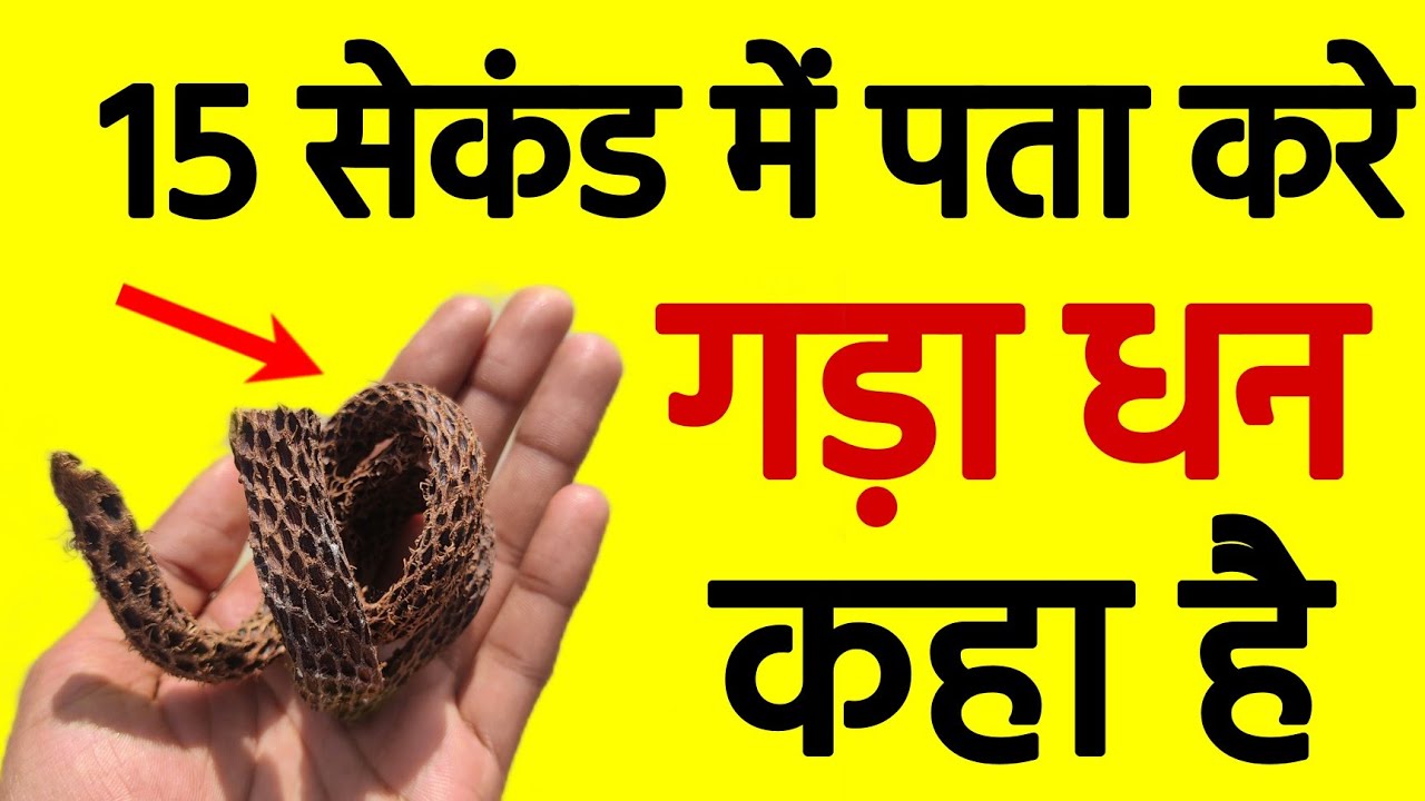 मात्र 15 सेकंड में पता करे गड़ा धन कहा है ? करोड़पति बना देगा 3 मिनट का यह जानकारी//