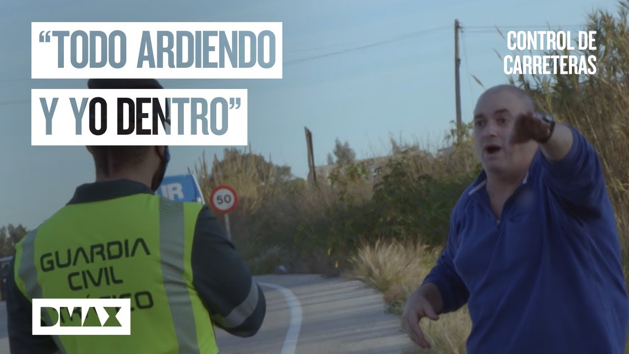 Una furgoneta en llamas y un motorista herido | Control de carreteras