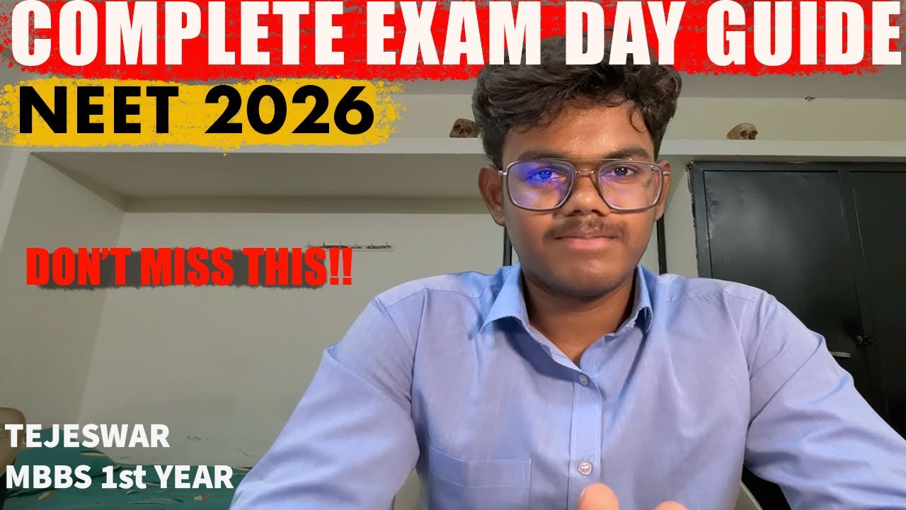 NEET EXAM Day instructions+Tips (step by step guide)!!🎯