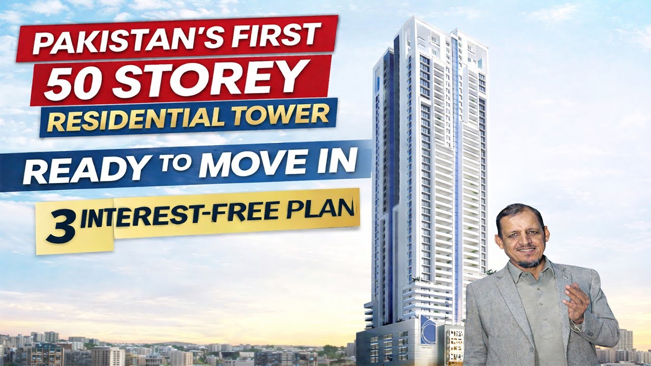 Pakistan’s First 50-Storey Luxury Tower 🏙️ | Ready to Move In! #realestate #apartment
