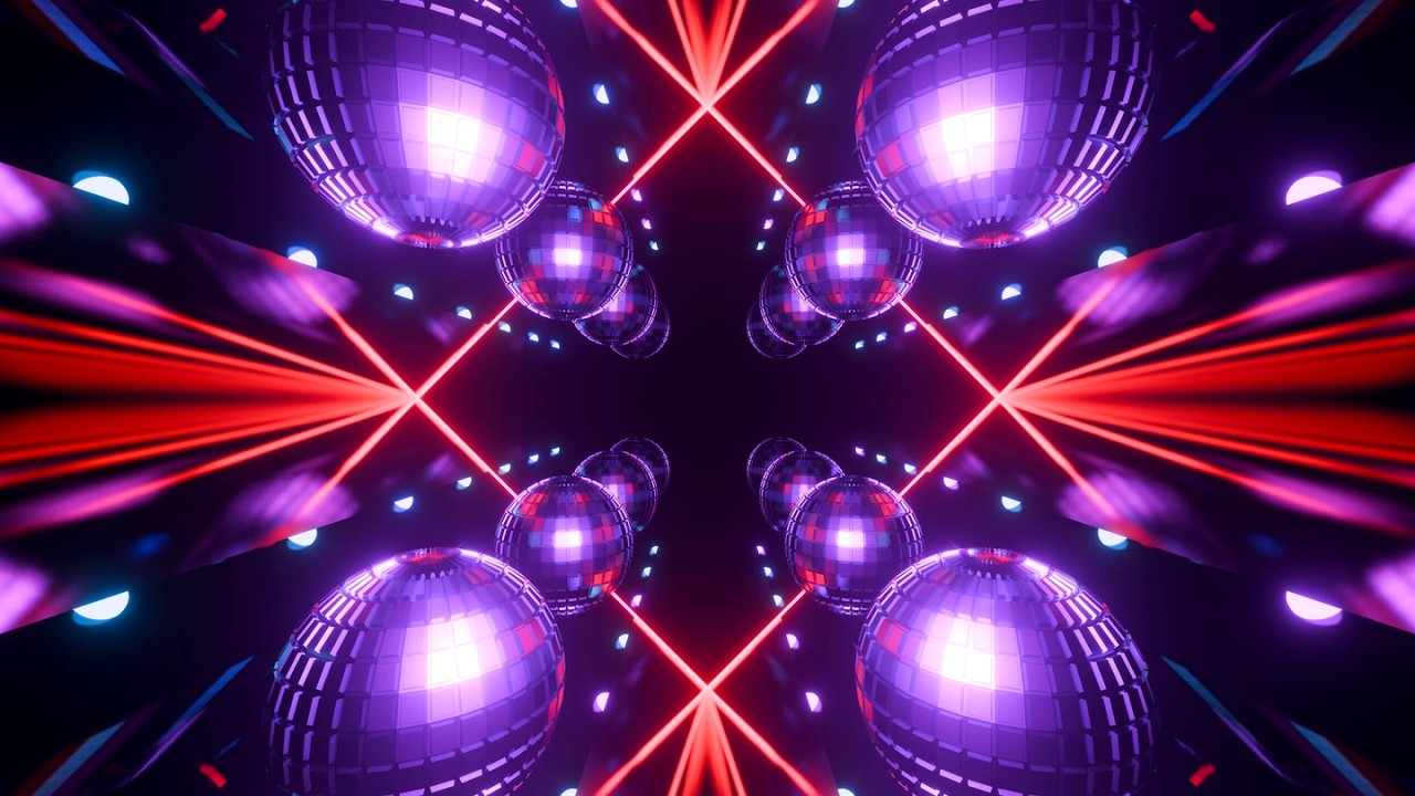 4K Abstract Fast Moving Neon Party Led Lights Tunnel Black Screen Relaxing Neon Lights Video