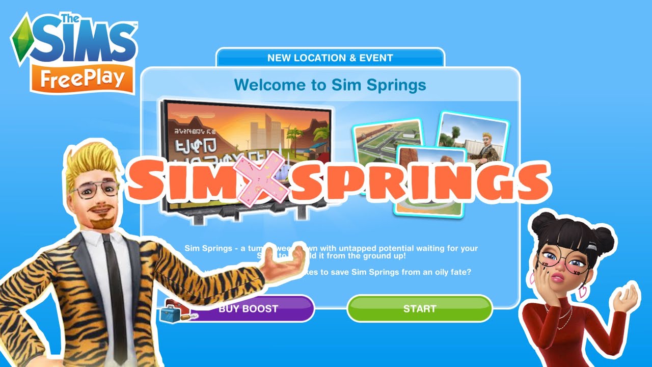 The sims freeplay | Sim Springs เมืองใหม่และภารกิจรีโนเวทบ้าน