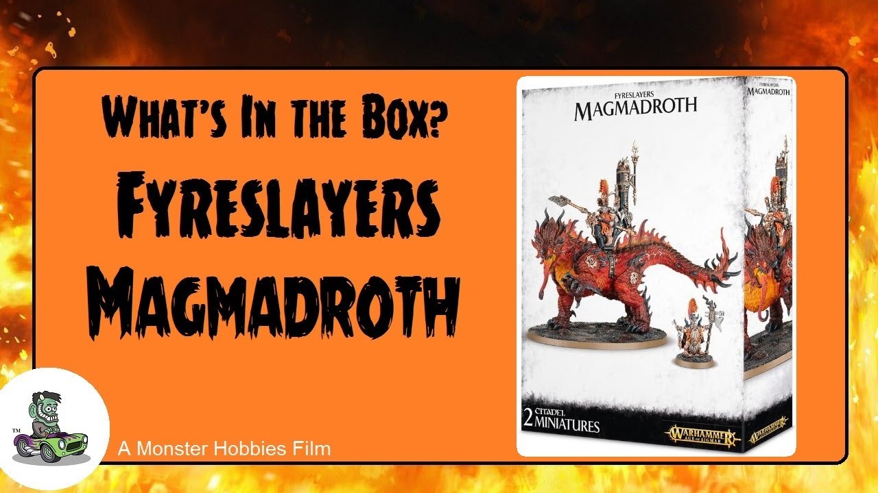 What's in the Box? Games Workshop Fyreslayers Magmadroth - A Model Kit Unboxing Video