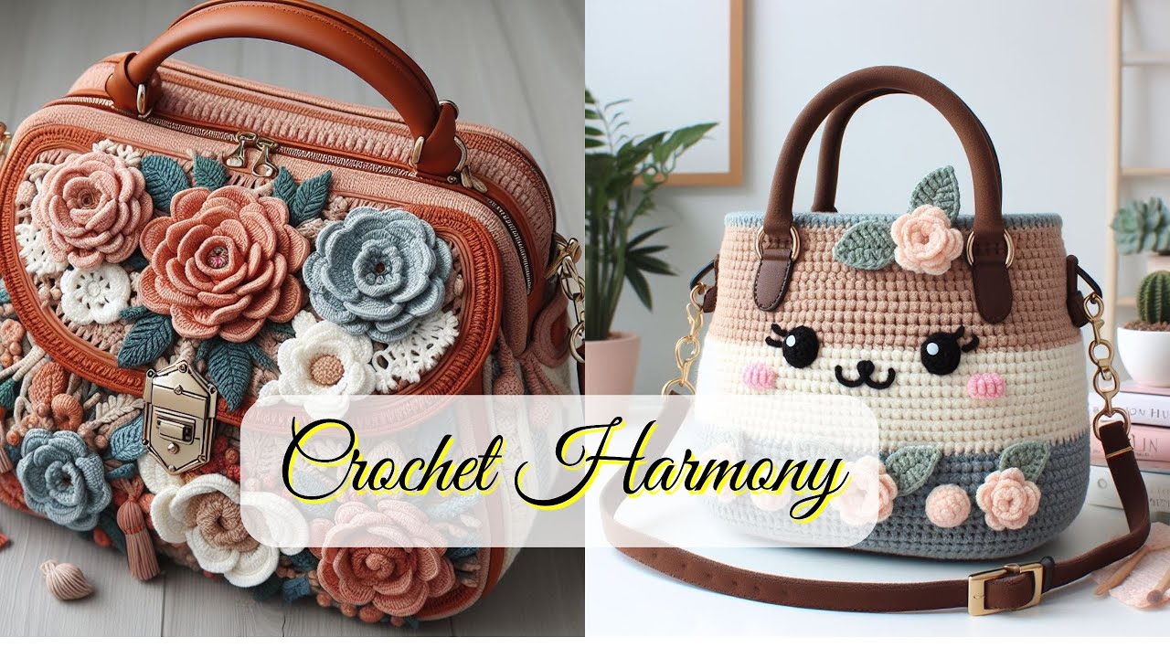 🎀 Beautiful crochet bags for women... crochet inspired #CrochetBeauty