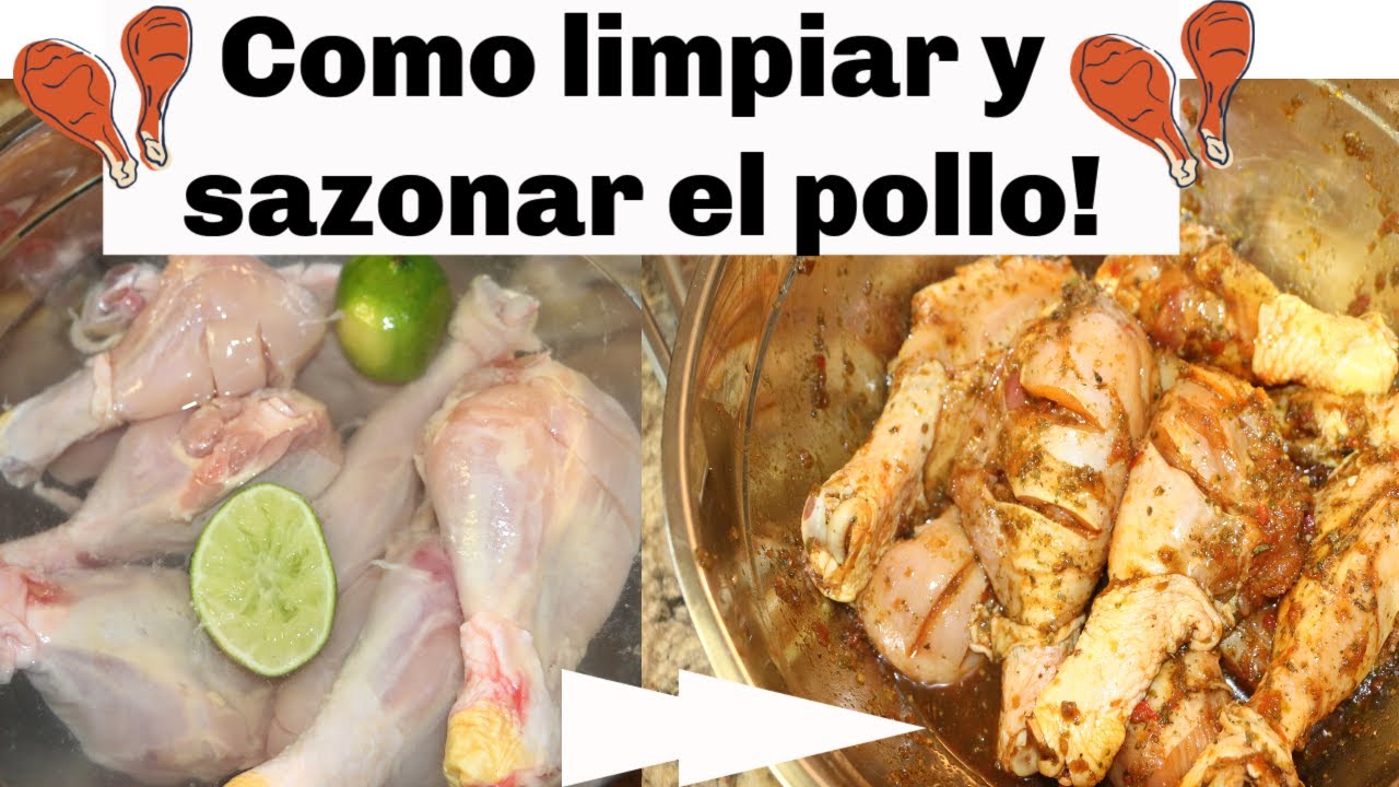 Como limpiar y sazonar el pollo | paso a paso| Ros Emely