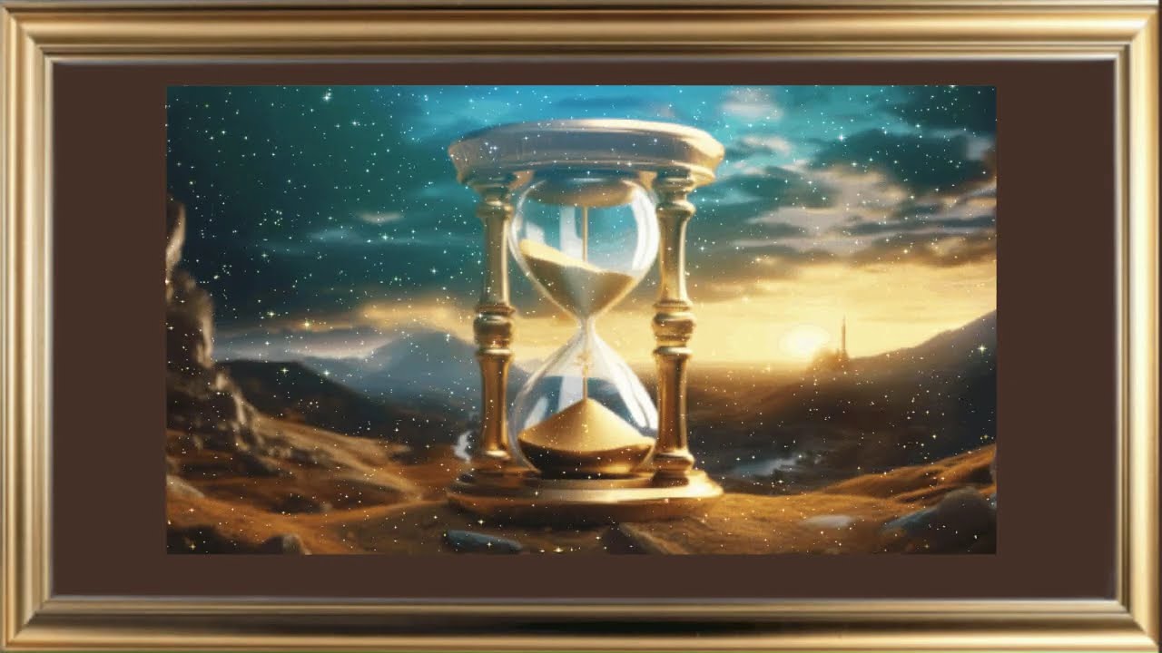 2026,  TV Art, Gold Framed, Ambience Screensaver. Hourglass. Mood Booster.  #home#video#2026