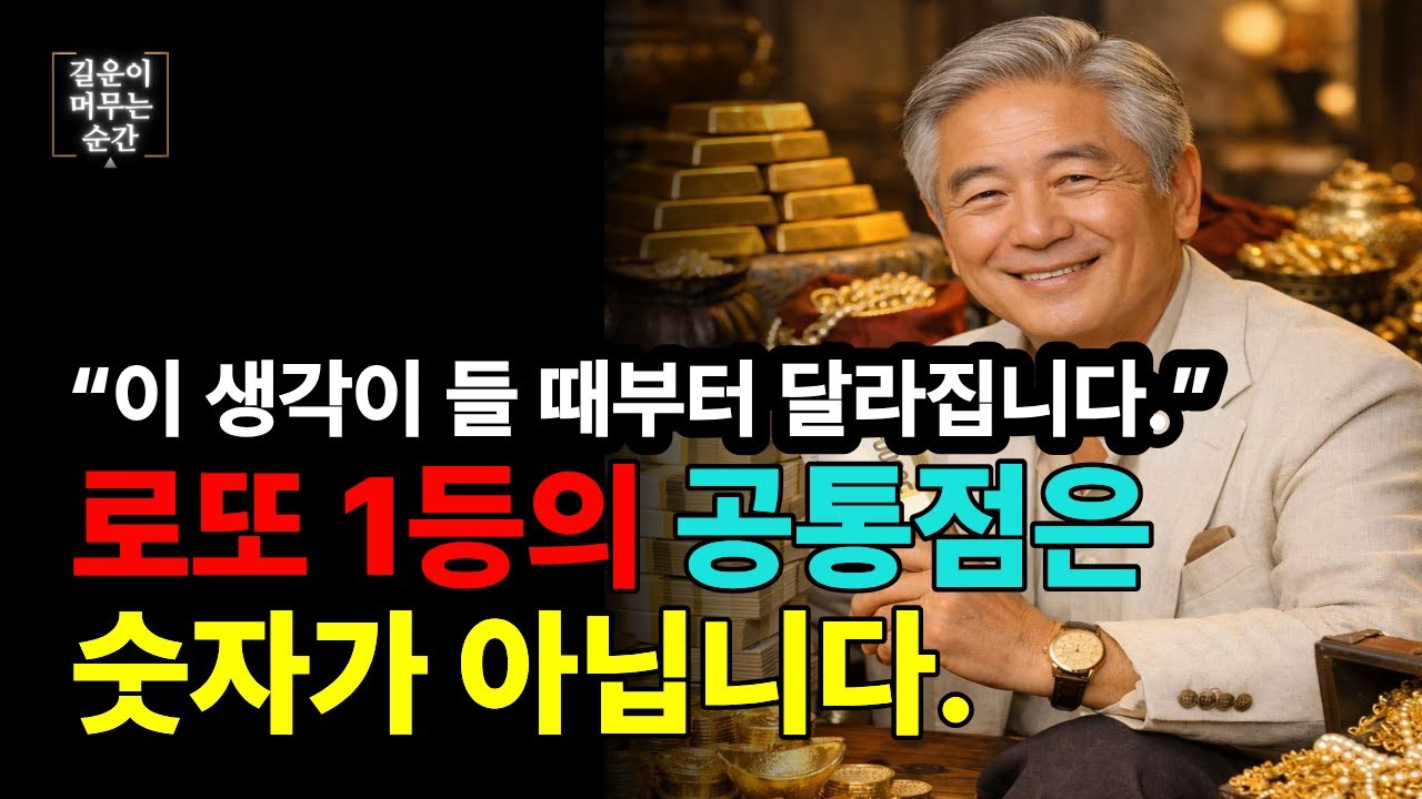 로또 1등 당첨? 이걸 모르면 꿈 깨세요. 당신의 금전운이 안 풀리는 진짜 이유.