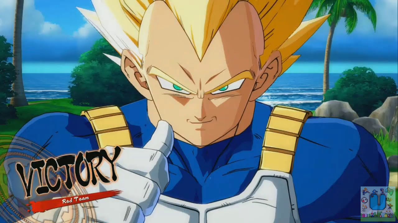 Personajes de Dragon Ball haciendo diferentes poses con Reggaeton de fondo
