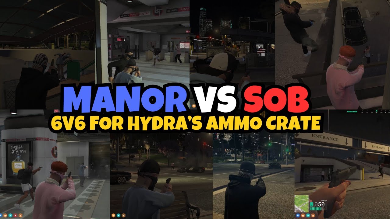 MANOR VS SOB 6v6 At Hydra's Crate MULTIPOV | NOPIXEL 4.0 GTA RP