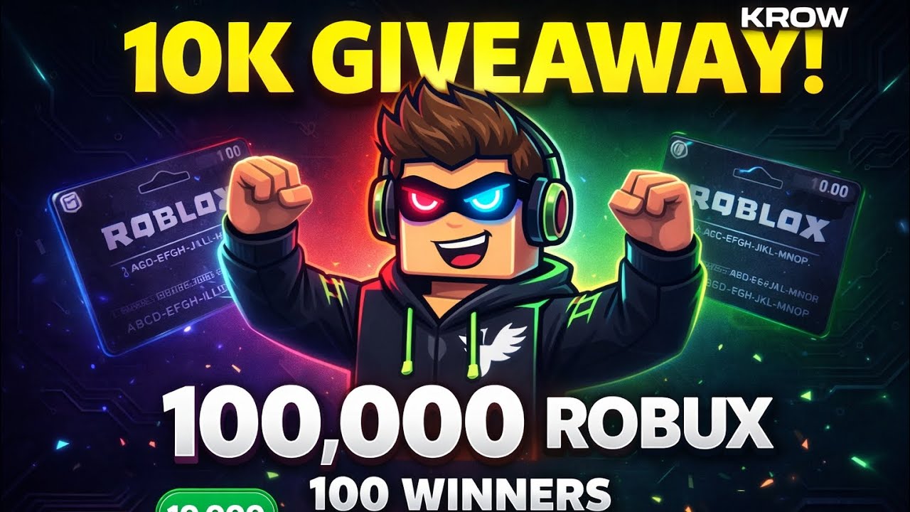 10K SUBS GIVEAWAY! 🎉 100,000 ROBUX to 100 Winners!