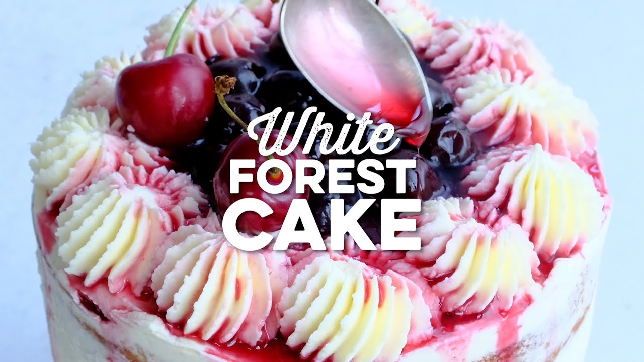 White Forest Cake | Supergolden Bakes