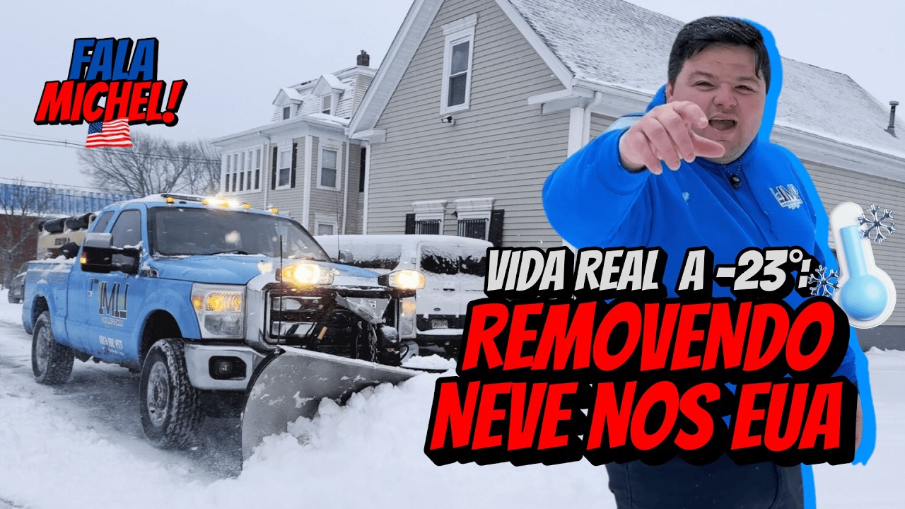 TRABALHANDO NA TEMPESTIDADE DE NEVE NOS EUA🇺🇸 | Fala Michel!