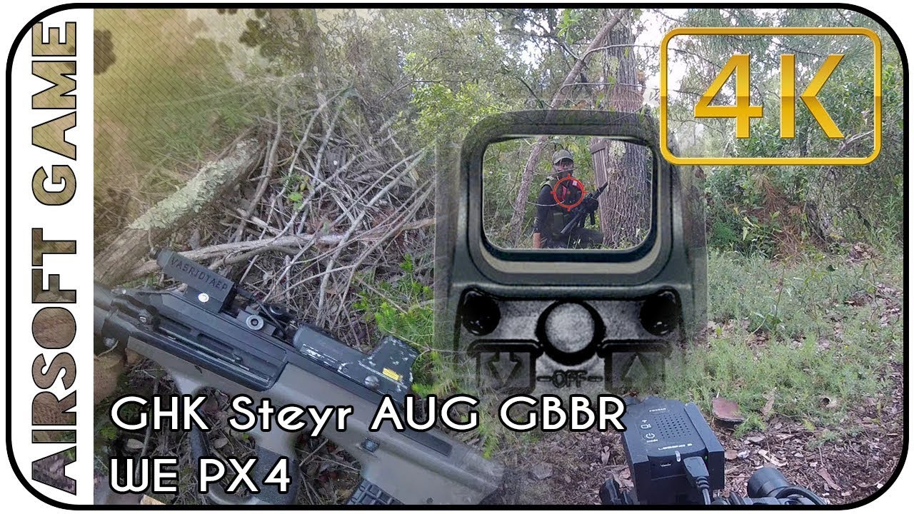 Scope cam Airsoft Gameplay FR - Dominicale chez les Razorbak83 #4 - GHK Steyr AUG A3 GBBR et WE PX4
