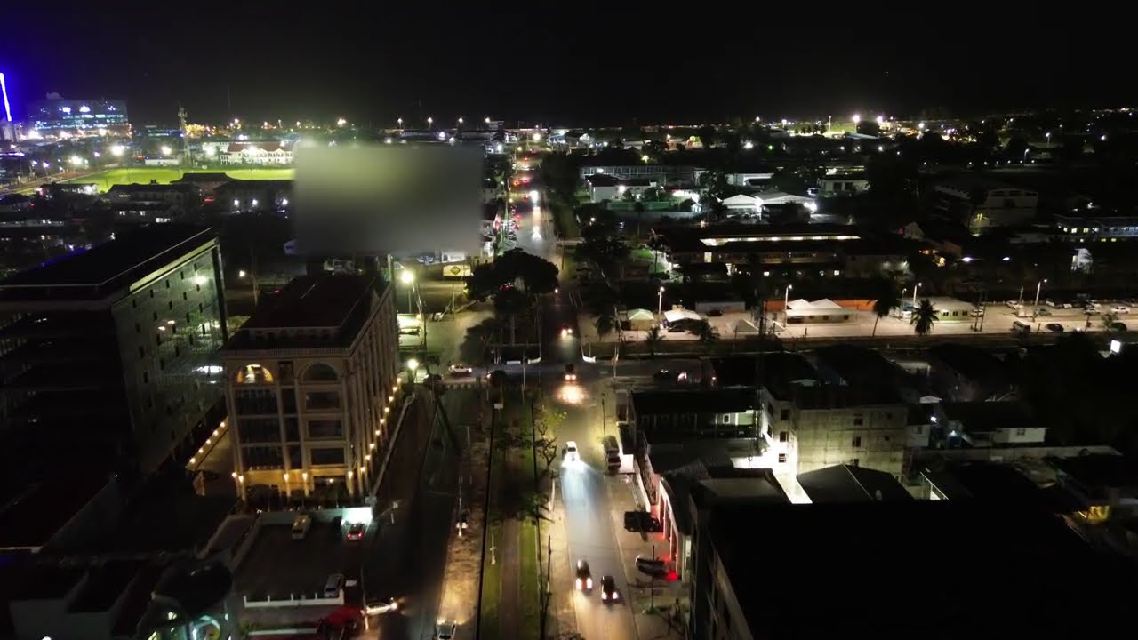 Beautiful Georgetown Guyana, Incredible night view of the city.