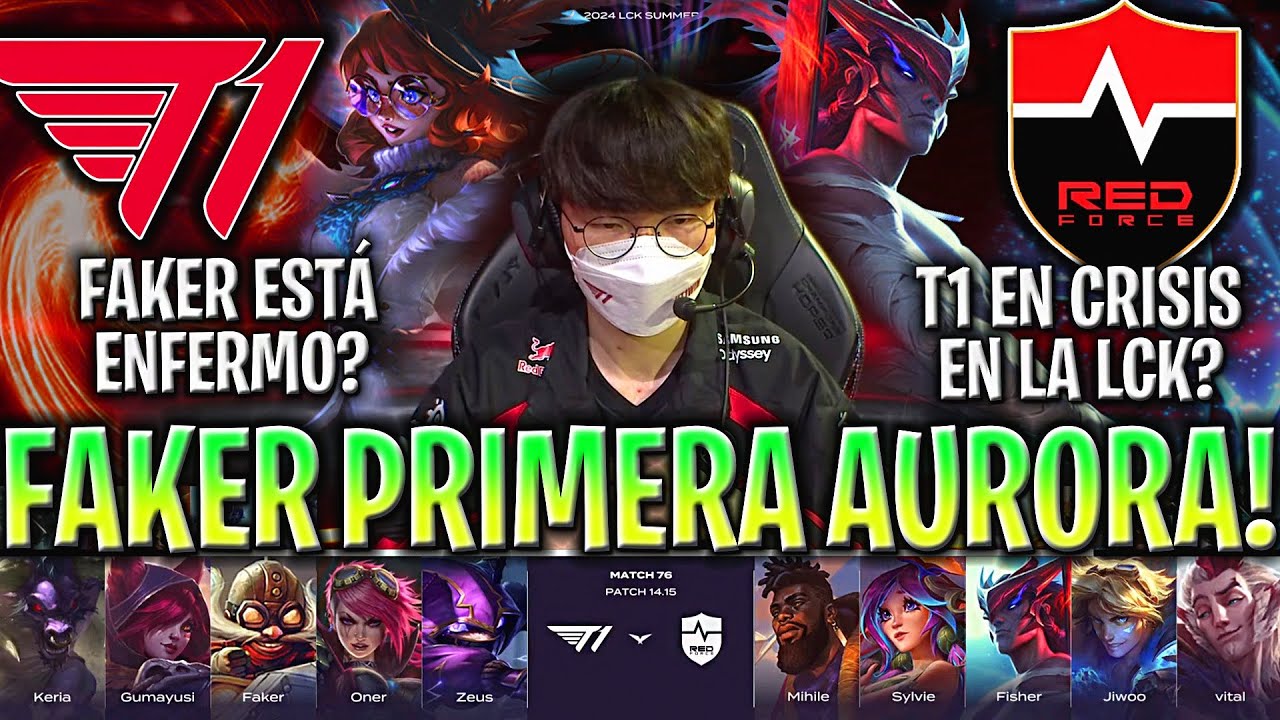 FAKER JUEGA SU PRIMERA AURORA CON T1 EN LA LCK! - T1 vs NS Resumen Completo LCK Summer 2024