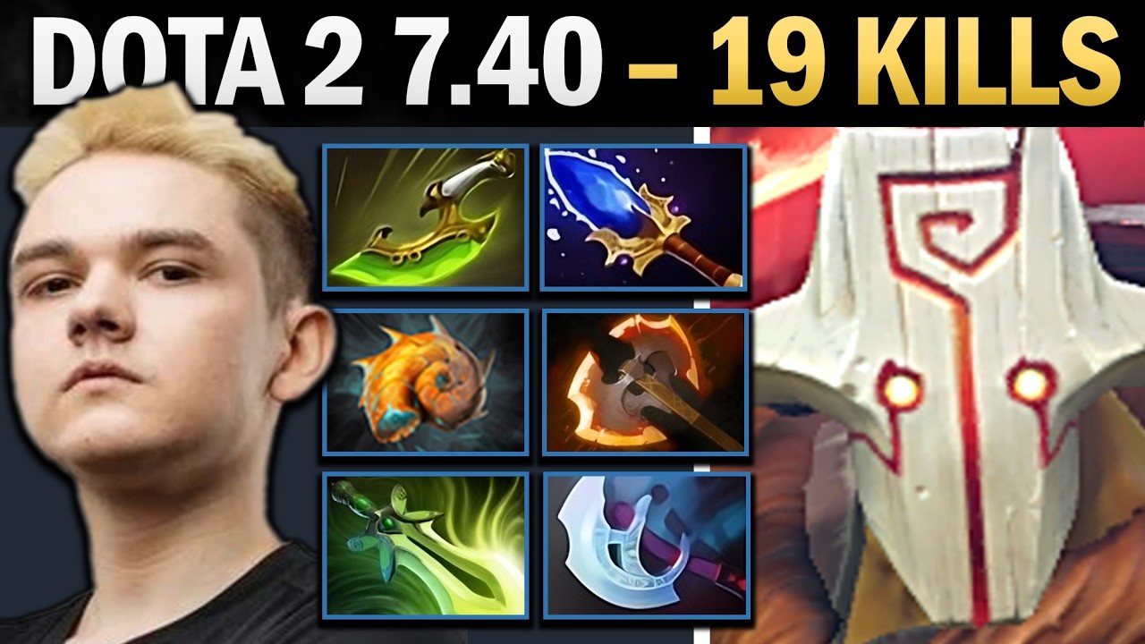 Juggernaut Pro Carry with 19 Kills and Aghanims - Dota 2 Gameplay