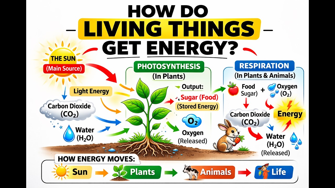 What is the main energy source for all living things? | P6 Science - Photosynthesis