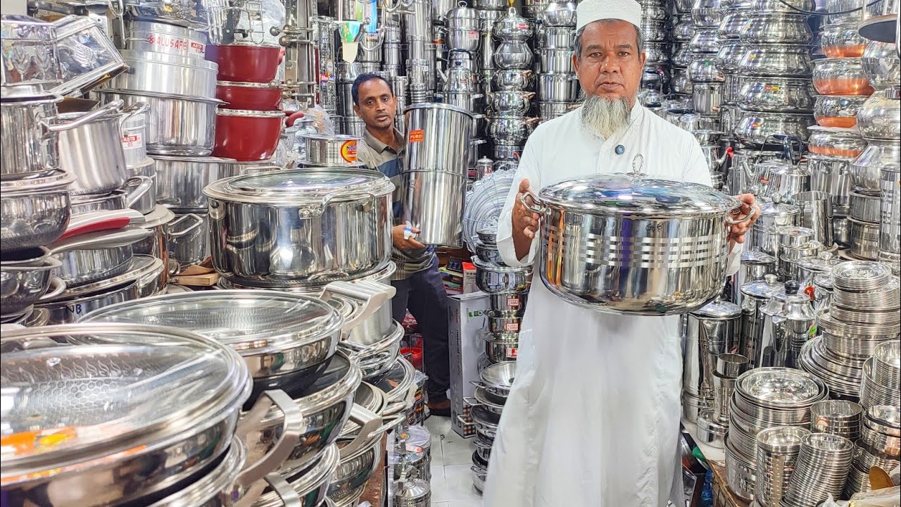 পাইকারি দামে স্টিলের কুকিং সেট, টিফিন ক্যারিয়ার, পানির ফিল্টার, সার্ভিং সেট ও হামানদিস্তার কালেকশন