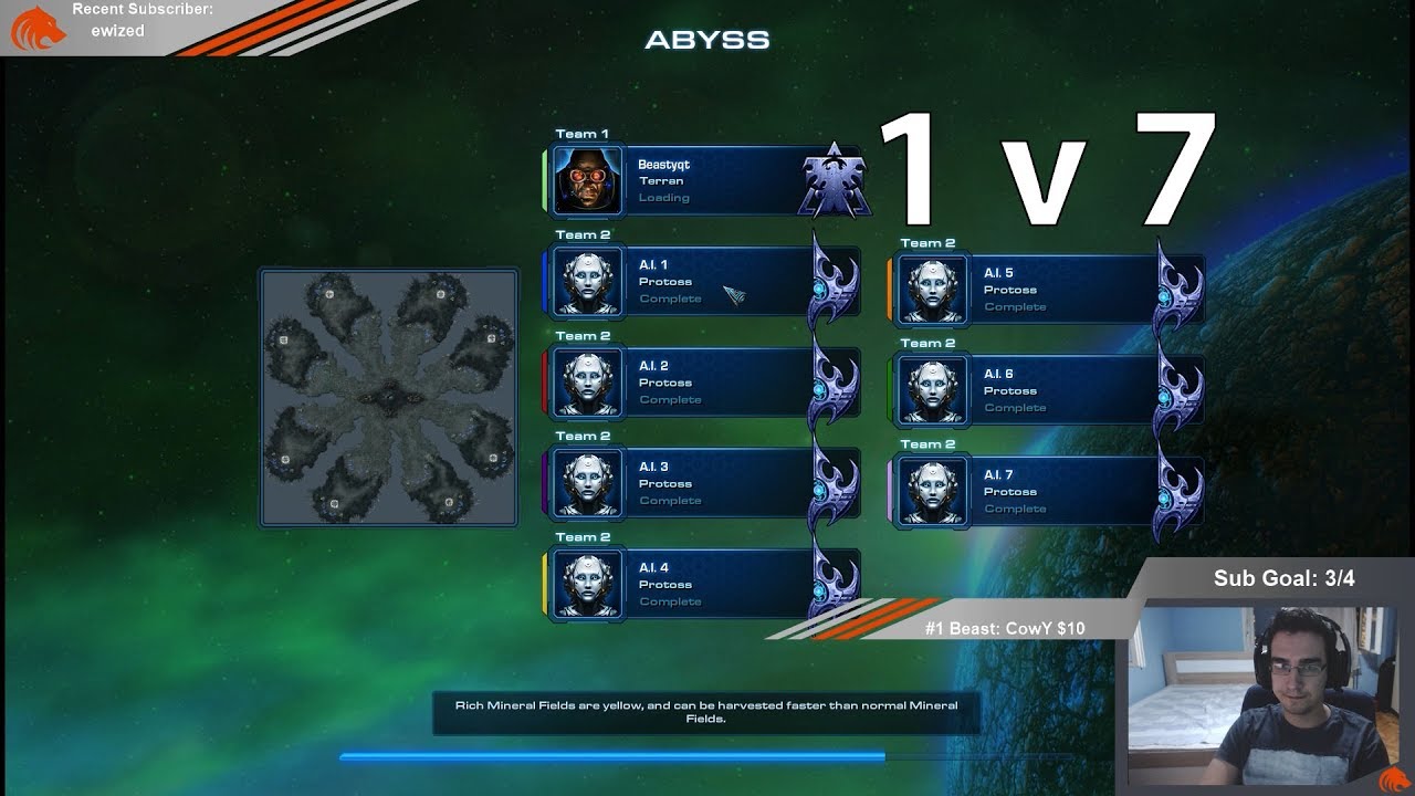 StarCraft 2: Terran 1v7 Protoss ELITE AI !!!