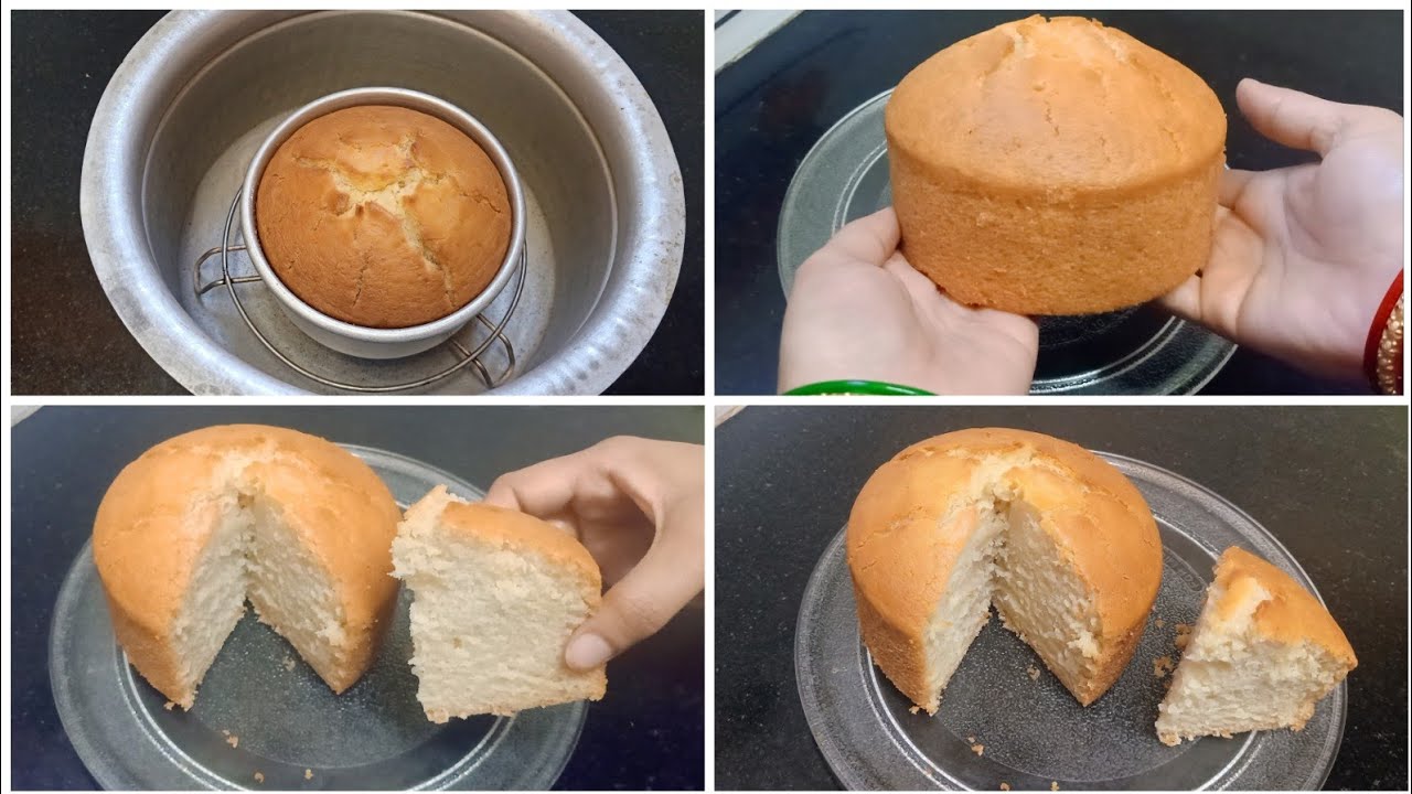 Basic eggless vanilla sponge cake recipe in Telugu without oven #maaintiabhiruchi