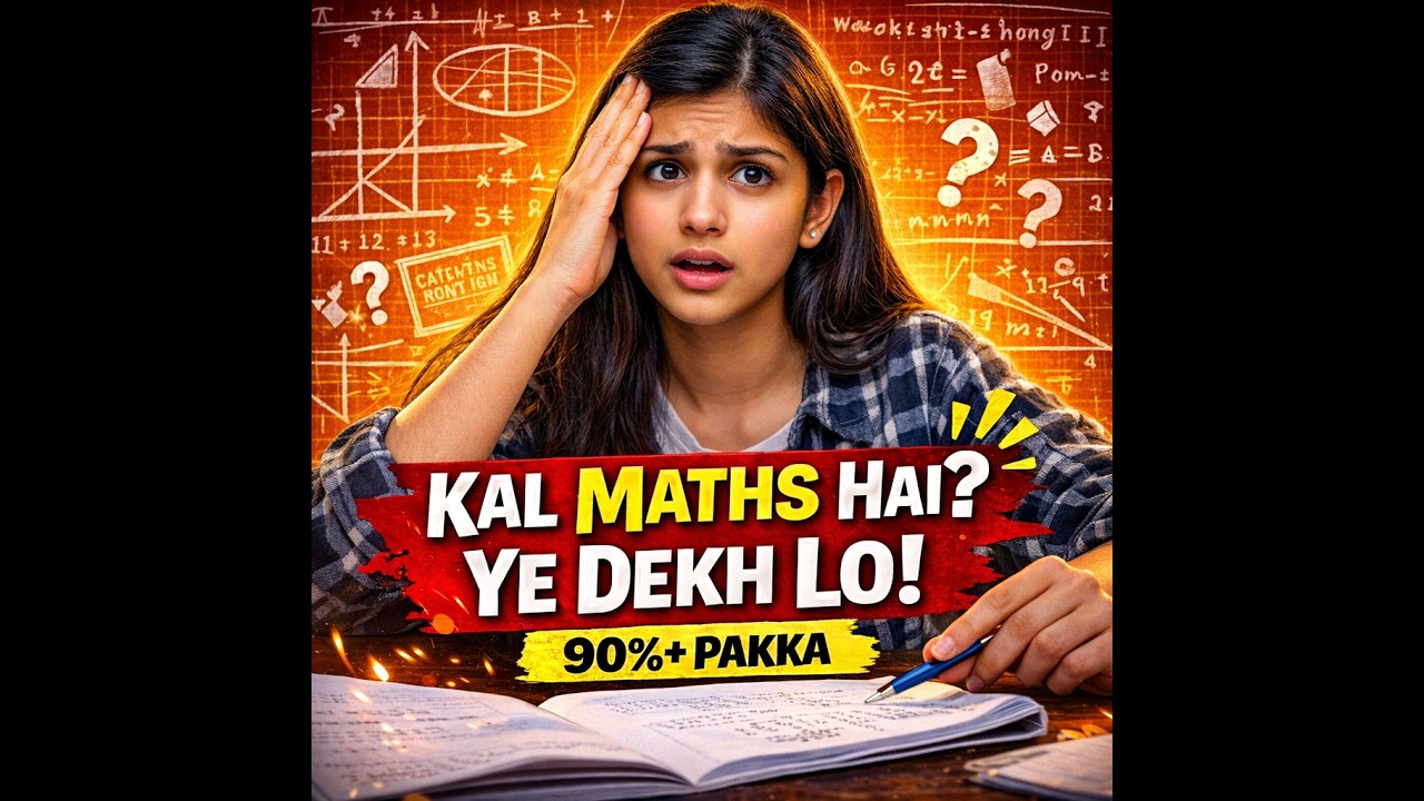 CBSE Class 10 Maths Board Exam 2026 ke liye last minute revision video