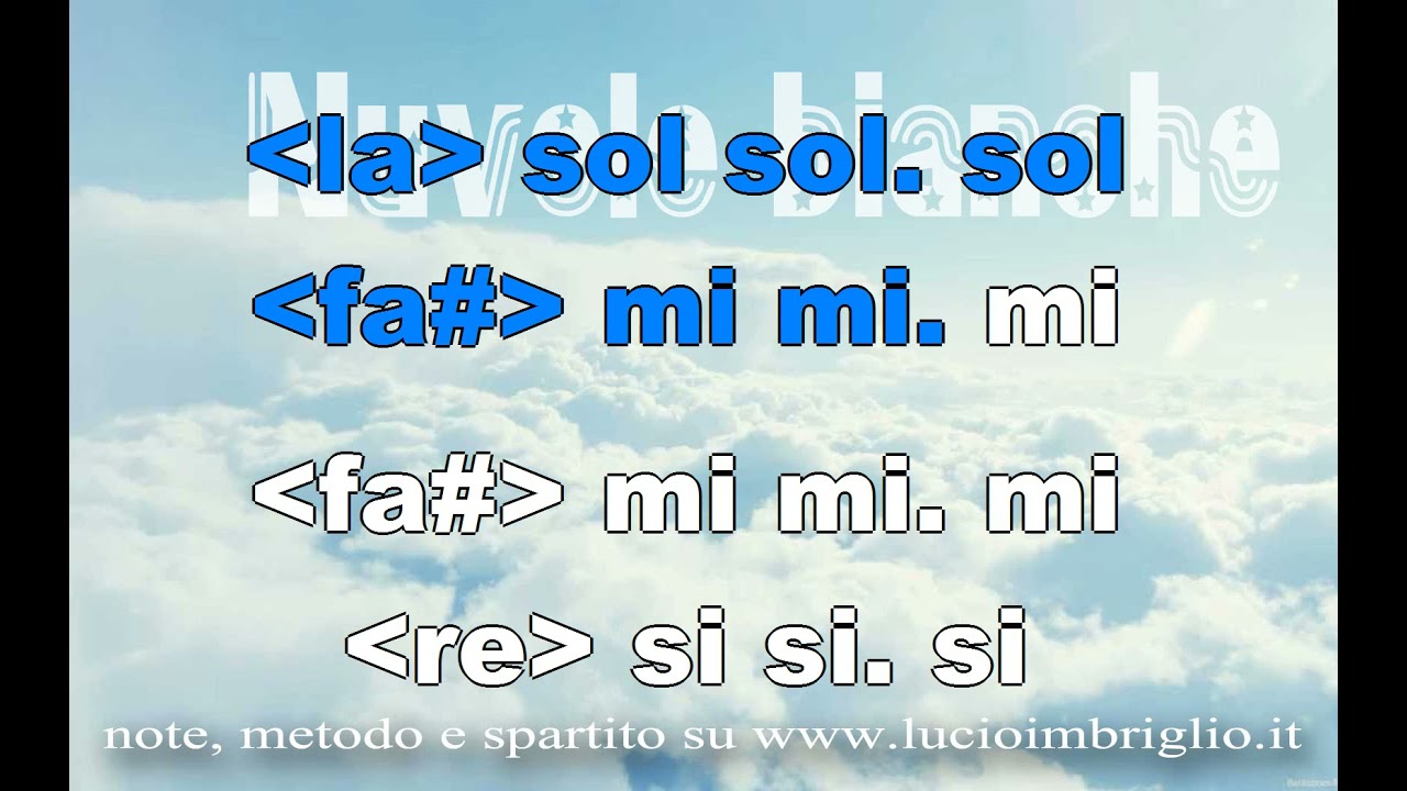 Nuvole bianche - karaoke notazionale