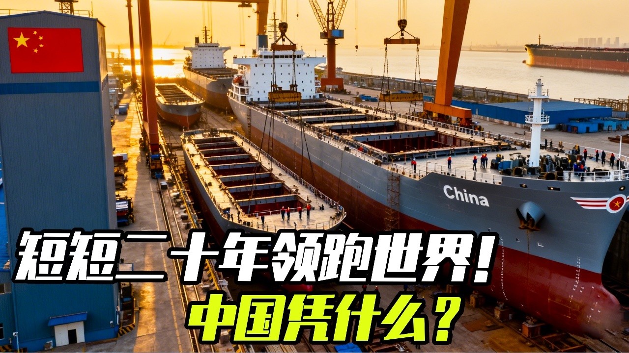 拿下全球造船业半壁江山，短短二十年是如何领跑世界！中国凭什么？【科学火箭叔】#知识渊博 #知识领航者