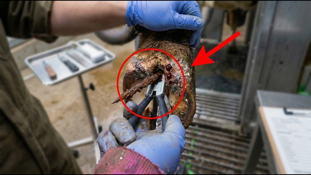 IMPOSSIBLE! SAVE COW HOOF FIX EXTRACTING NAILS from COW's HOOVES Cows TV