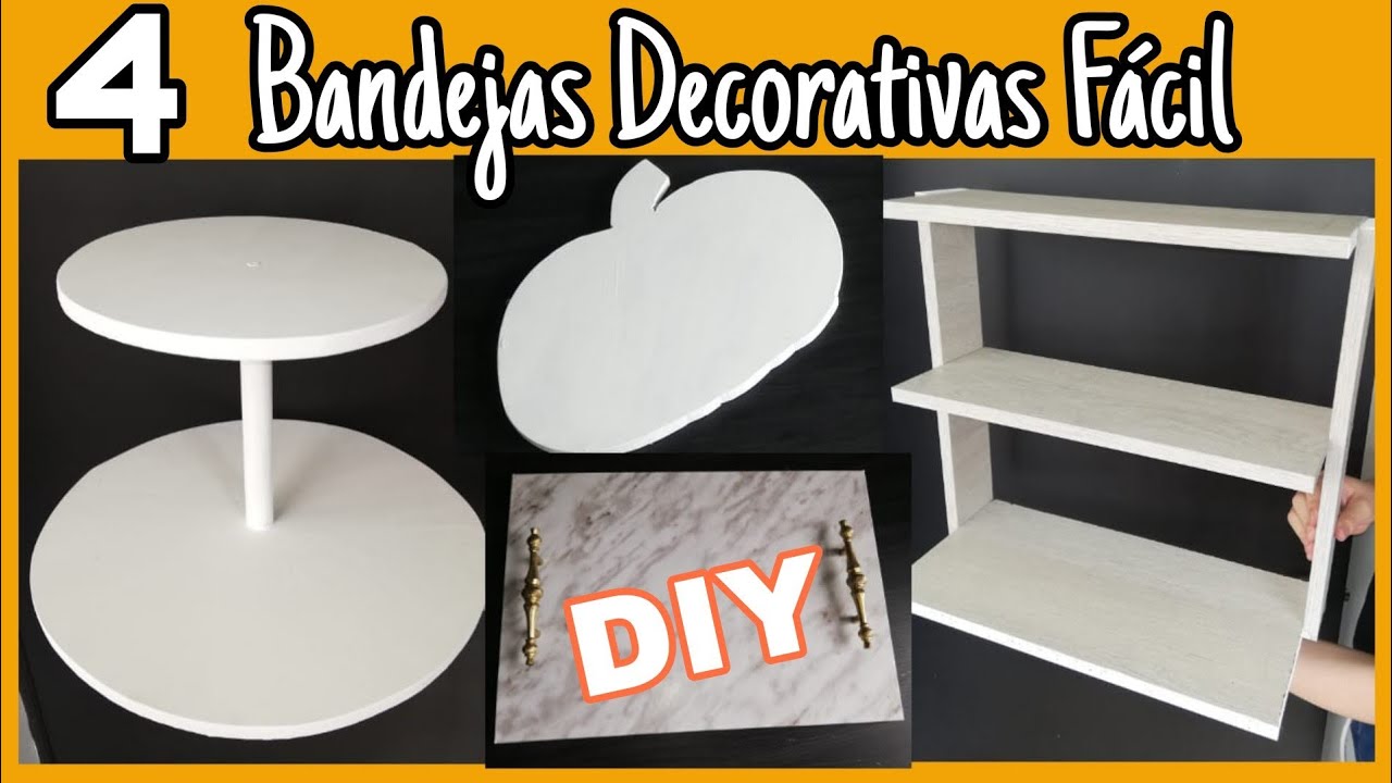 COMO HACER BANDEJAS DECORATIVAS EN MADERA // DIY BANDEJAS en 2 y 3 Niveles//   BANDEJAS FÁCILES 2021