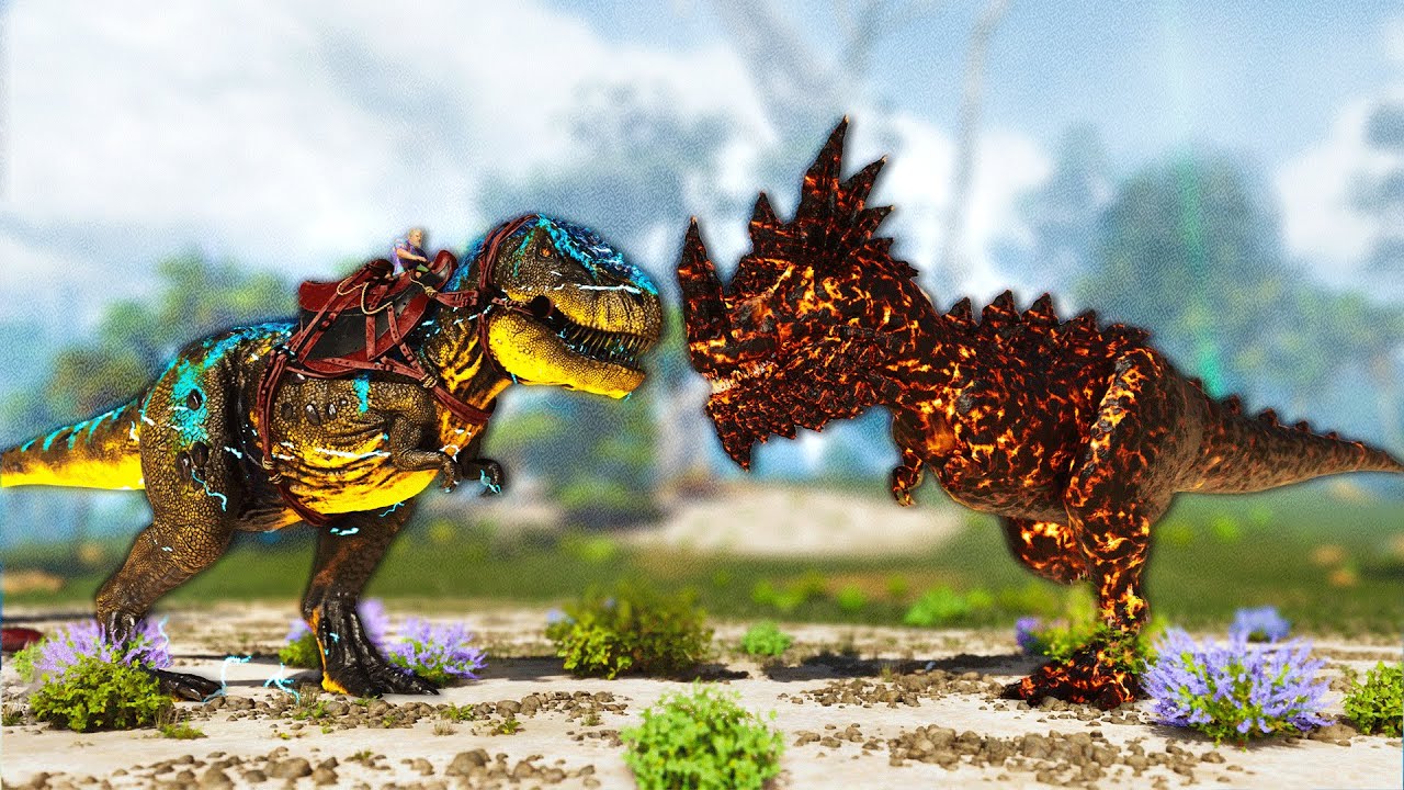Which T-REX is Strongest? The Storm Rex vs Volcanic Rex! | ARK Primal Nemesis #24