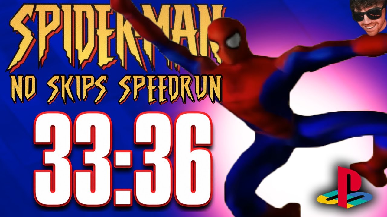 [🌍Мировой рекорд (повторен)] Скоростное прохождение игры Spider-Man (PS1) | Без пропусков оборудо...
