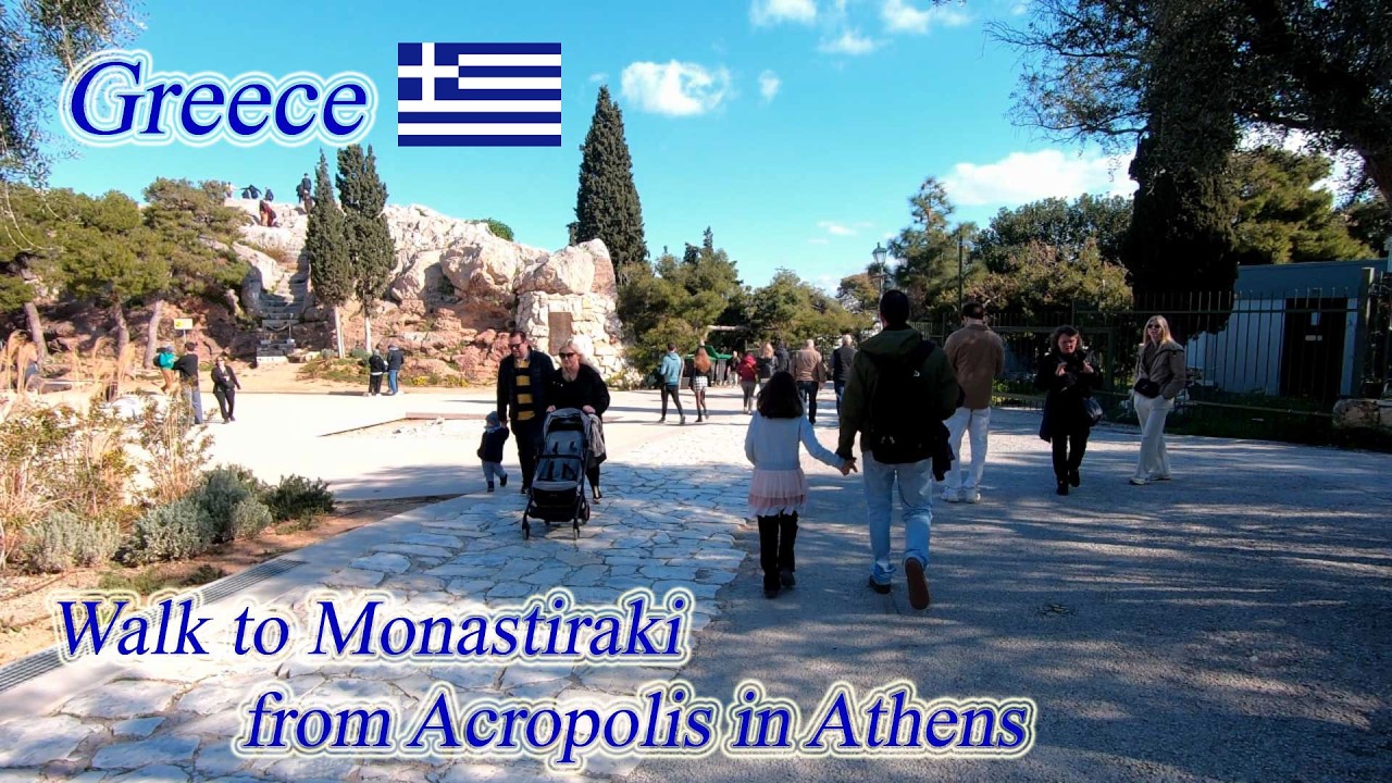 Wlking in Greece. Walk to Monastiraki from Acropolis. ORANGE ua