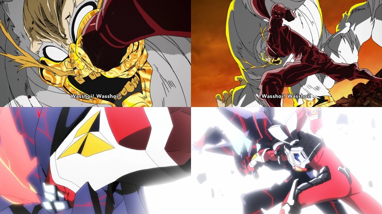 GRIDMAN NINJA SLAYER PUNCH REFERENCE COMPARISON l グリッドマン ニンジャスレイヤー パンチ レファレンス 比較 (2015 & 2018 SSSS)