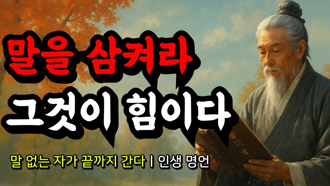 말 없는 자가 끝까지 간다ㅣ채근담, 장자, 공자, 명심보감, 발타자르 그라시안, 다산 정약용, 톨스토이, 쇼펜하우어의 인생 명언ㅣ말을 삼켜라 그것이 힘이다