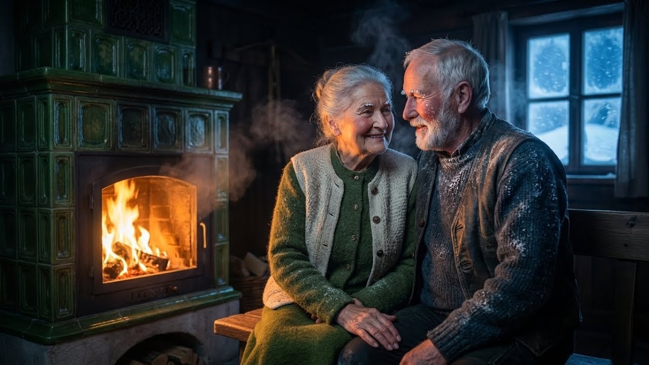 Ein 80-jähriges Ehepaar hilft sich gegenseitig in einer Hütte bei minus 60 Grad