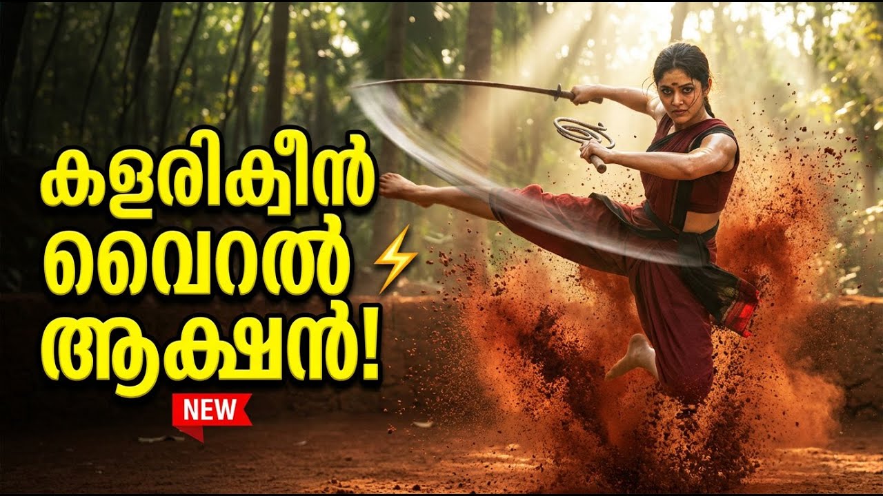 🔥 കലരിപയറ്റ് വാൾ & കിക്ക് കോമ്പോ | പൊടി പറത്തുന്ന കേരള കലരി ആക്ഷൻ ⚔️💥#Kalaripayattu #Kerala