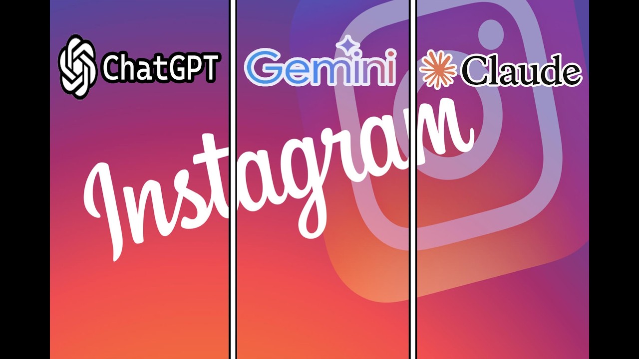 ChatGPT vs Gemini vs Claude imaginando Instagram sendo criado em 2026!