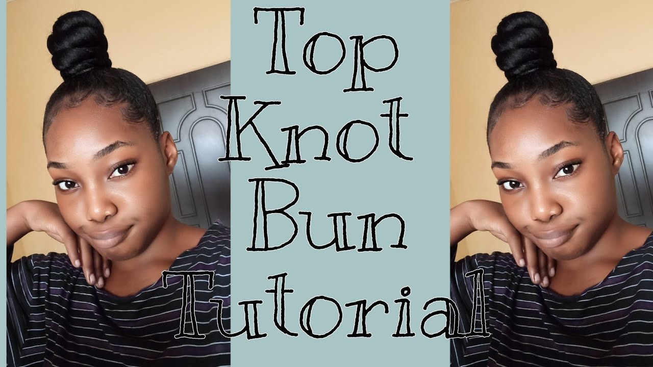Top Knot bun with Braiding hair tutorial ❤️✨
