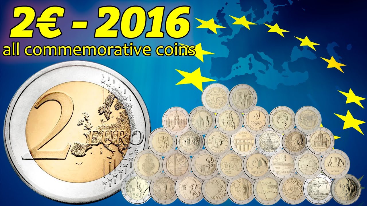 2 Euro 2016 - All commemorative coins - value, mintage, rare - coin overview (big video)