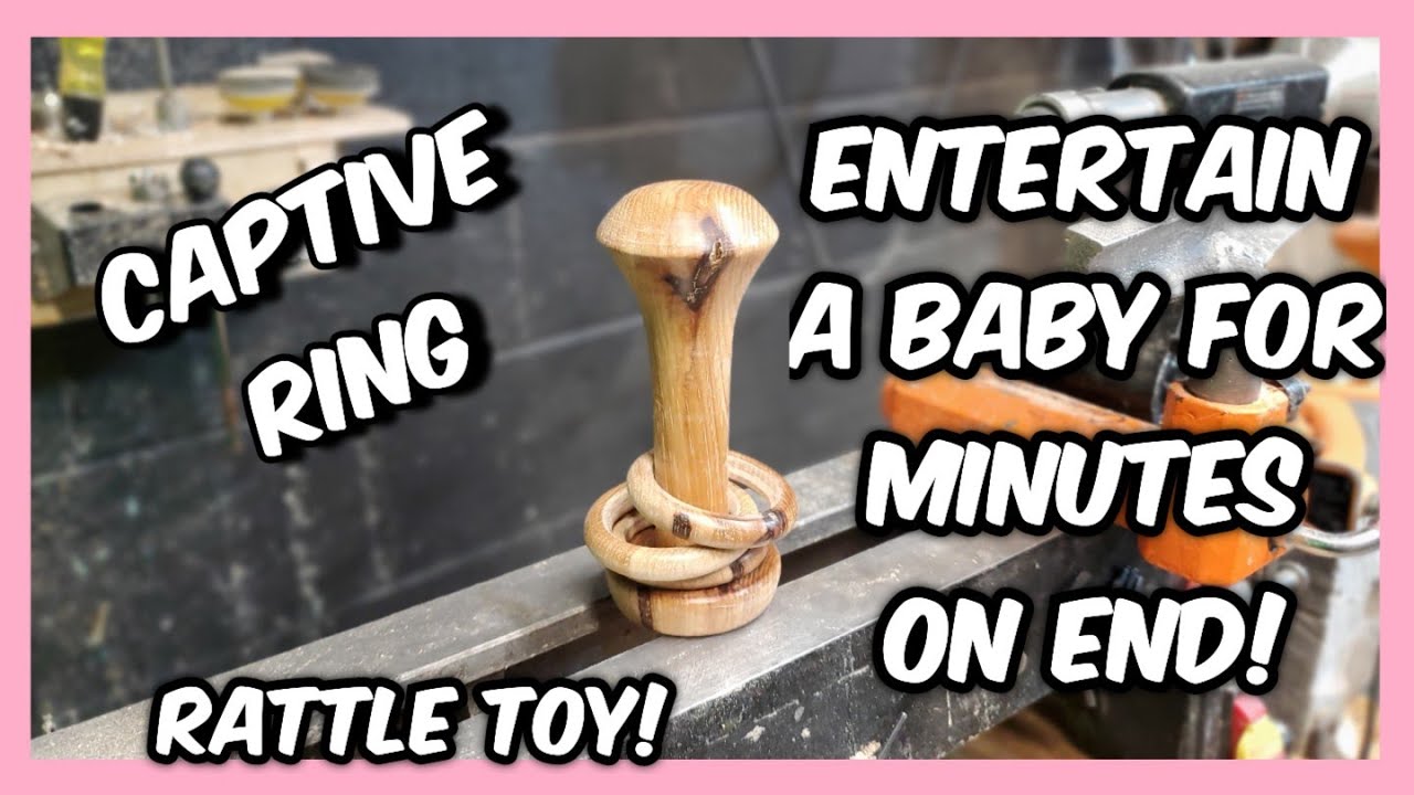 Making a captive ring BABY toy #woodturning
