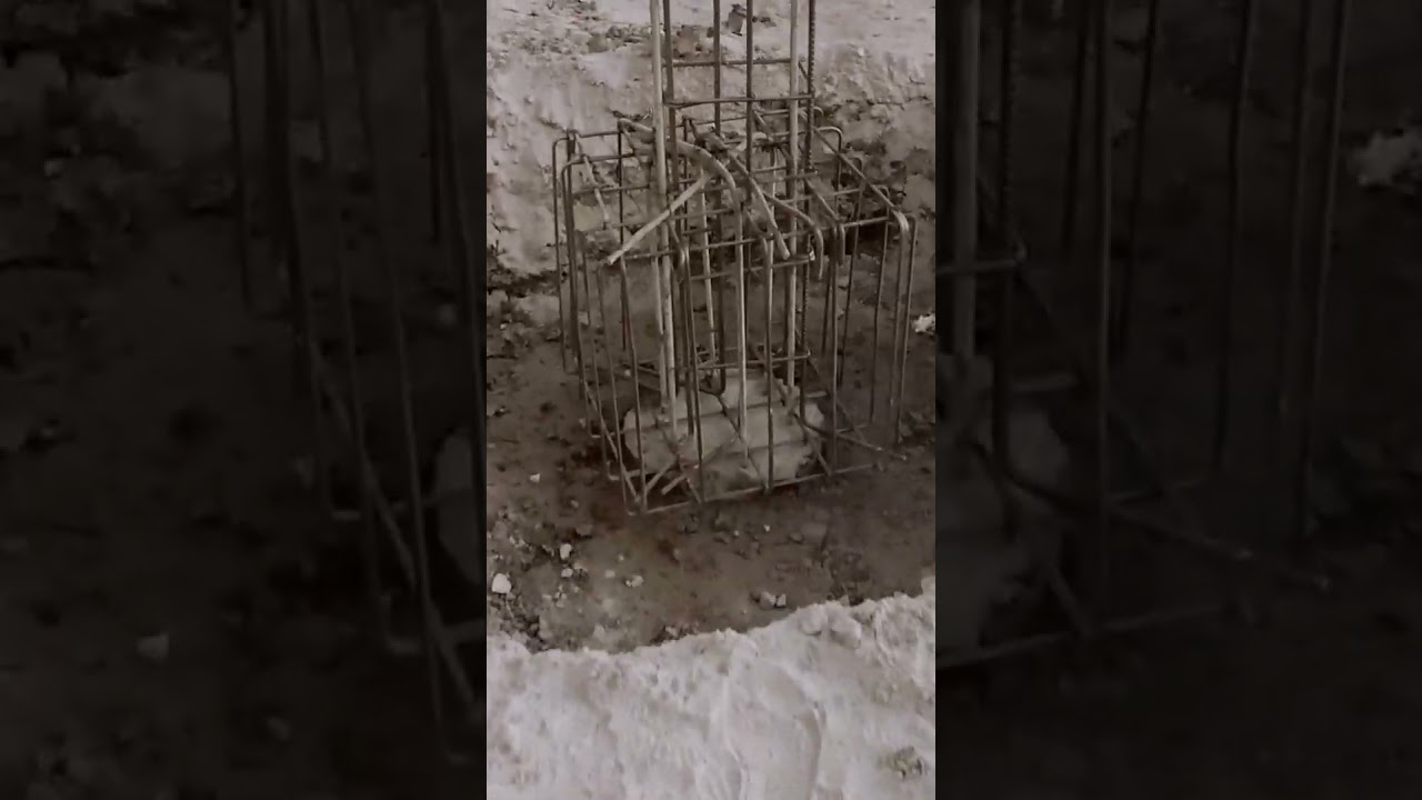 pile cap steel and placed column on center of pile