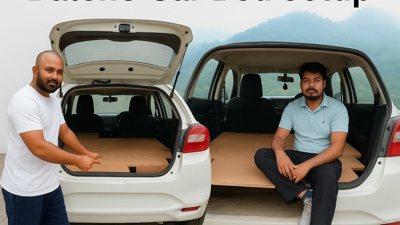 Maruti Baleno Car Bed Setup for Travel Blogging | Road Trip Comfort & Car Camping setup 