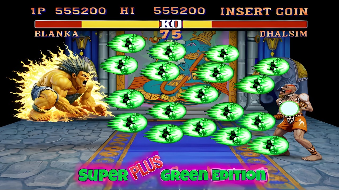 Super Green Plus Edition -Street Fighter 2 - Blanka Playthrough