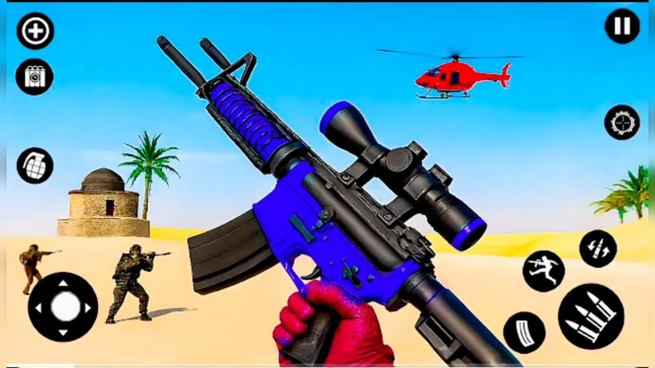Gun Strike Mission 3d offline game// fps commando gun shooting game - android gameplay #4