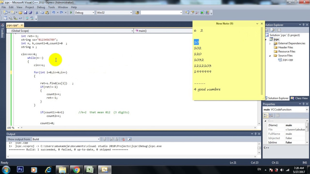 Codeforces 365A - Div2 - Good Number [implementation] (Arabic)