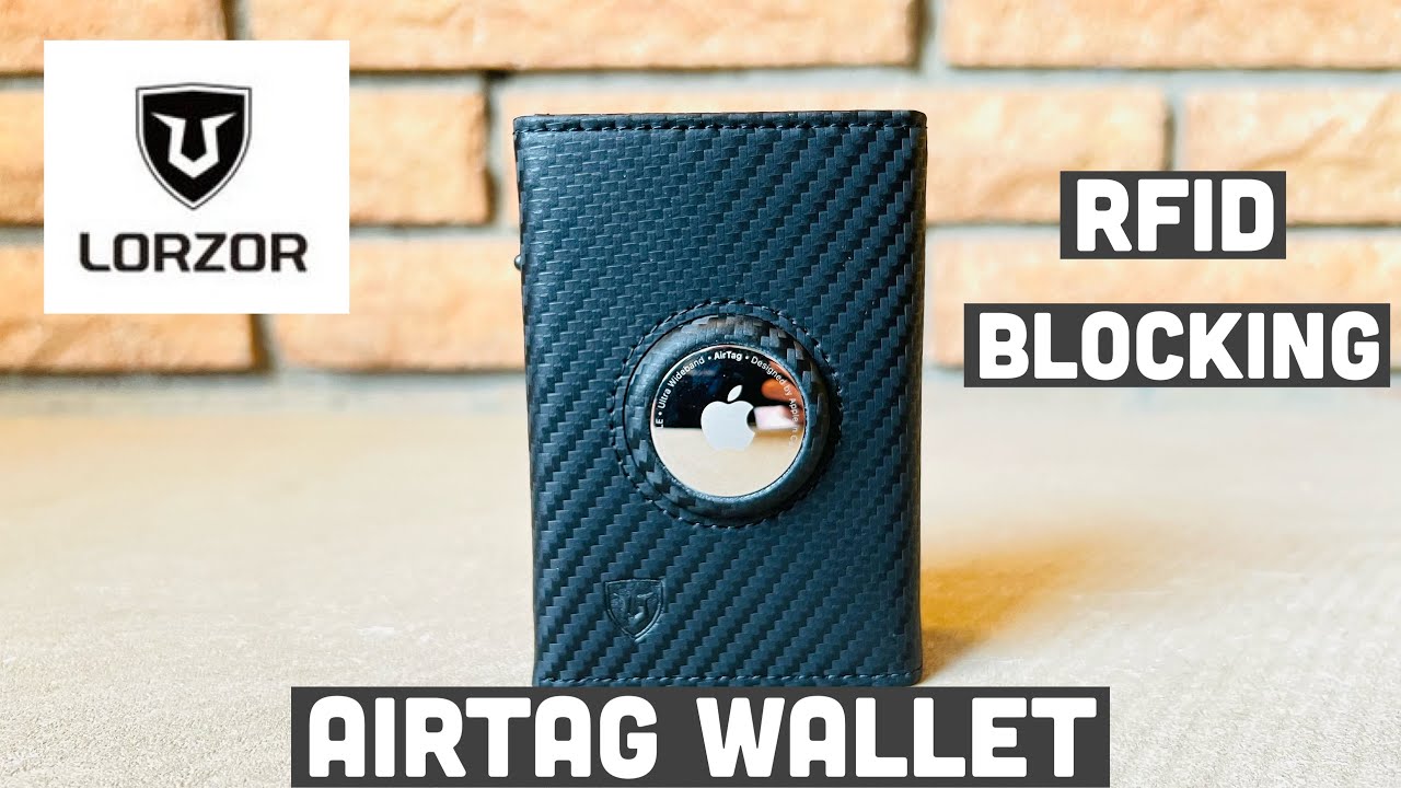 Lorzor AirTag Wallet (Carbon Fiber Leather RFID-Blocking)