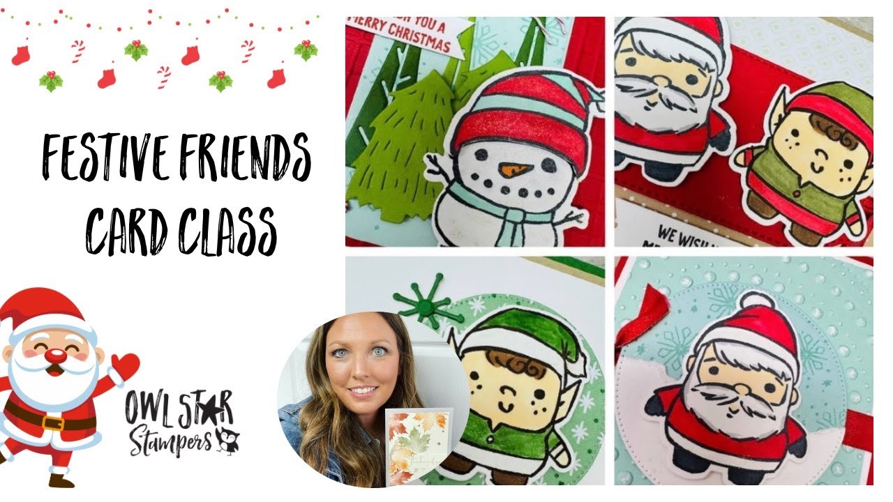 Making 4 Adorable Christmas Cards Featuring the Stampin’ Up! Festive Friends Bundle