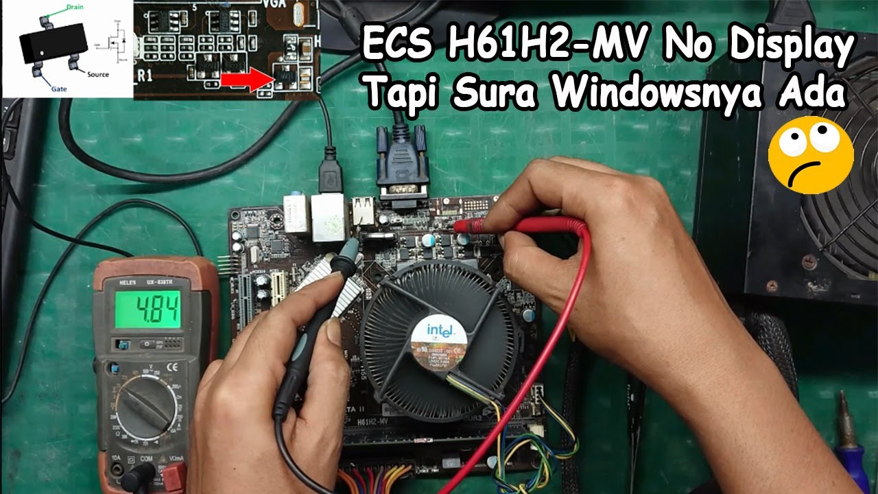 Motherboard ECS no display - Mobo ecs no display Tapi Ada Suaranya  ECS h61h2-mv
