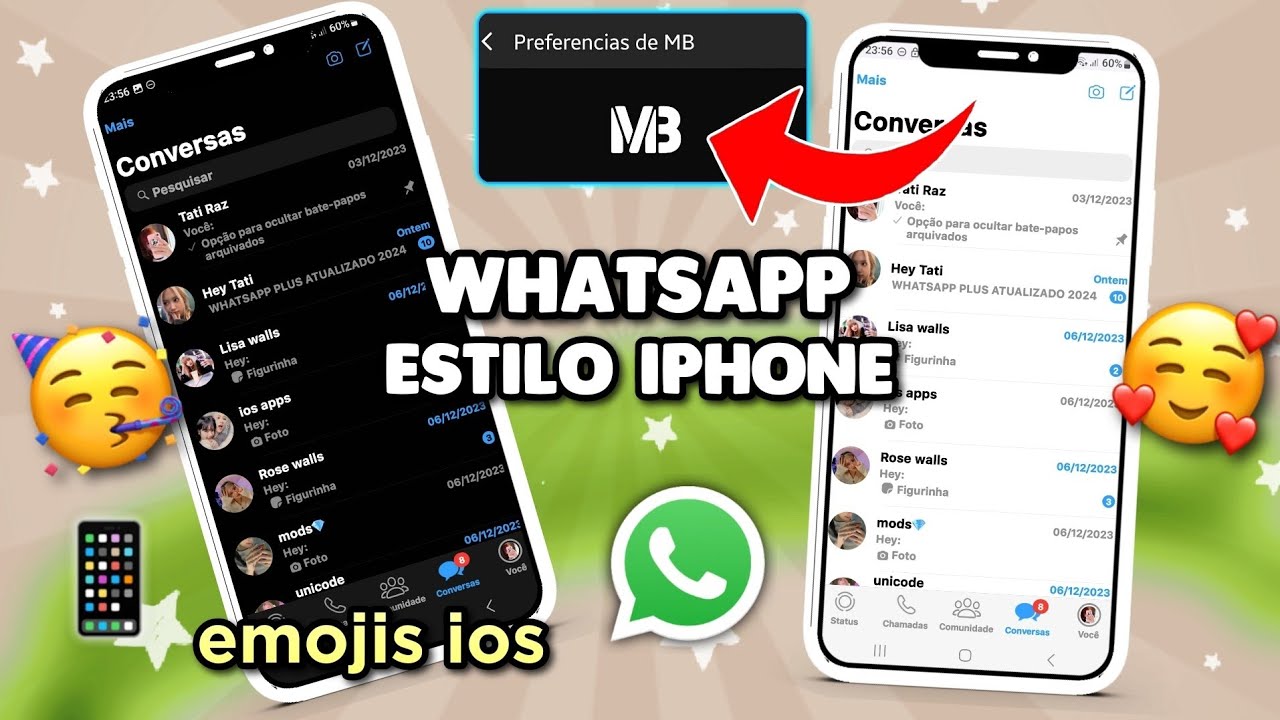 WHATSAPP IGUAL IPHONE ATUALIZADO 2025 🥳 MB iOS MB WhatsApp fouad ios mbwhatsapp atualização